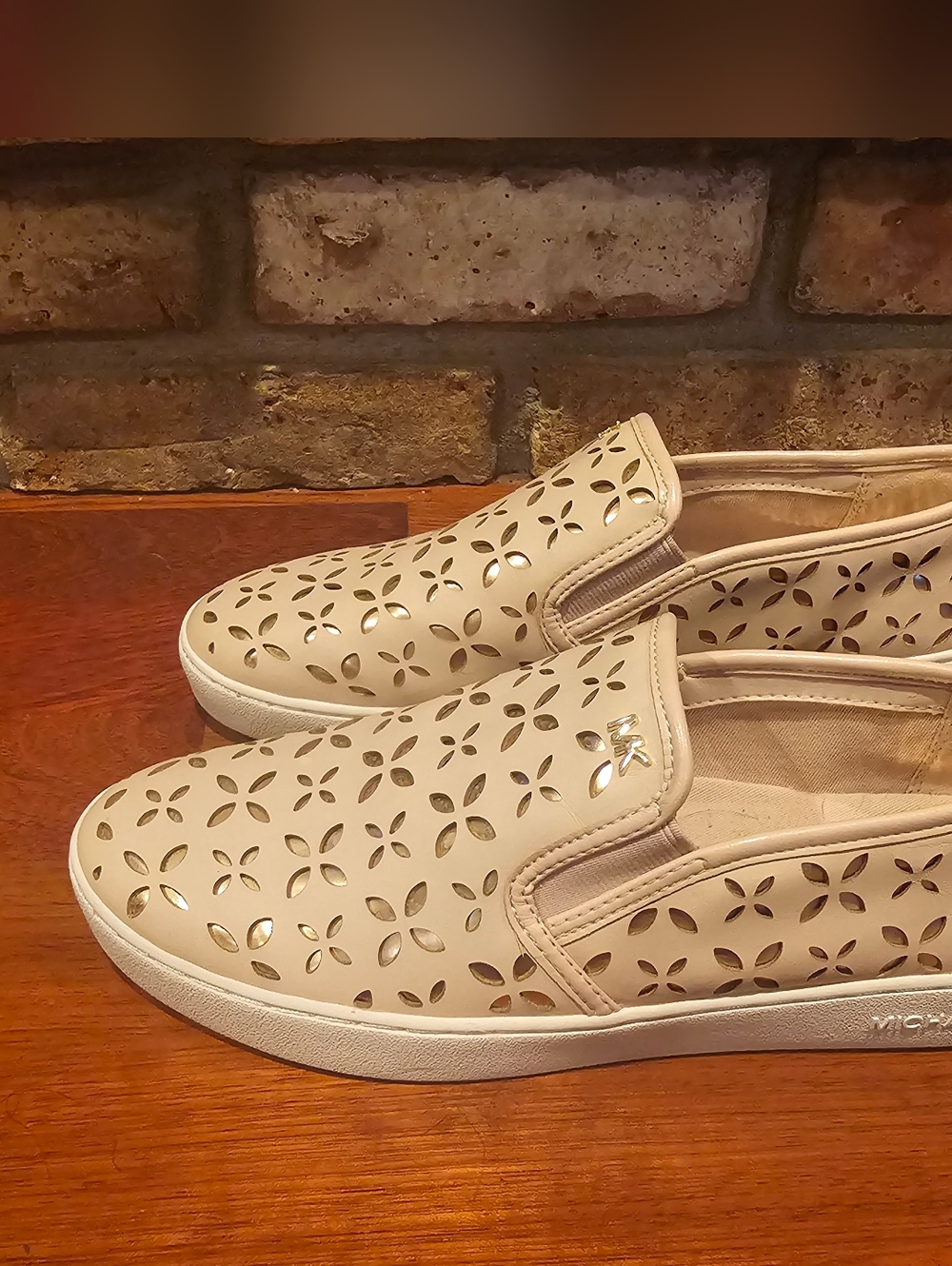 MICHAEL Michael Kors Light Pink Perforated Slip-On Sneakers- New Without Box